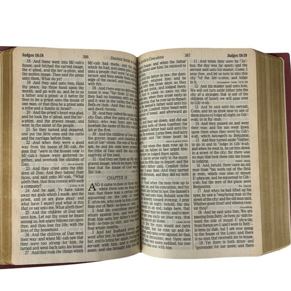 Giant Print Holy Bible King James Version Reference Nelson Regency Burgundy 1991 - Picture 10 of 12